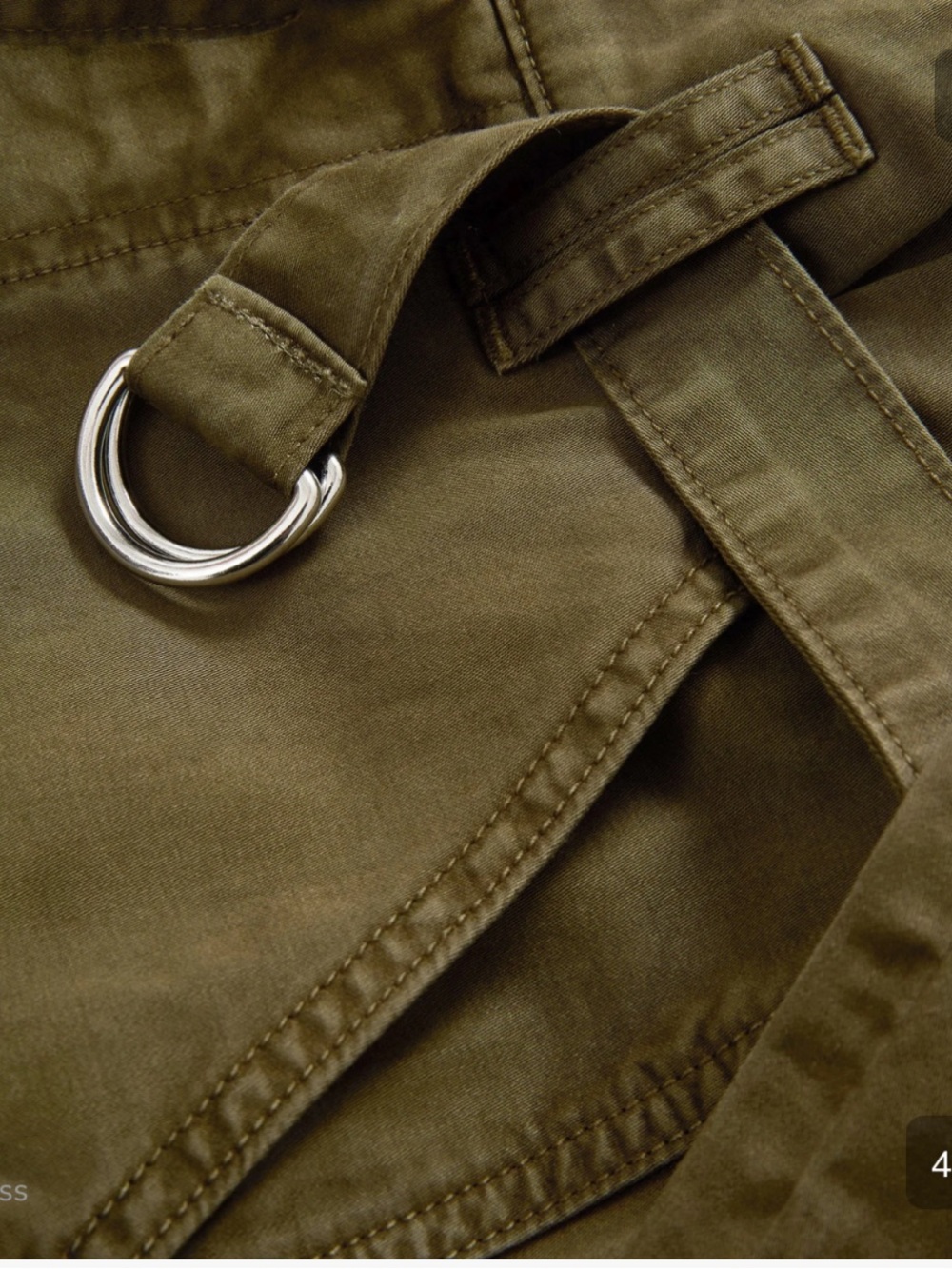 Veronica Beard Damara Cotton Wide-Leg Cargo Pants Sz 29 Cypress Green NWT - Picture 4 of 14